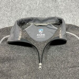 Kuhl Sweater Mens Medium Gray Alfpaca Fleece 1/4 Zip Long Sleeve Hiking Pullover